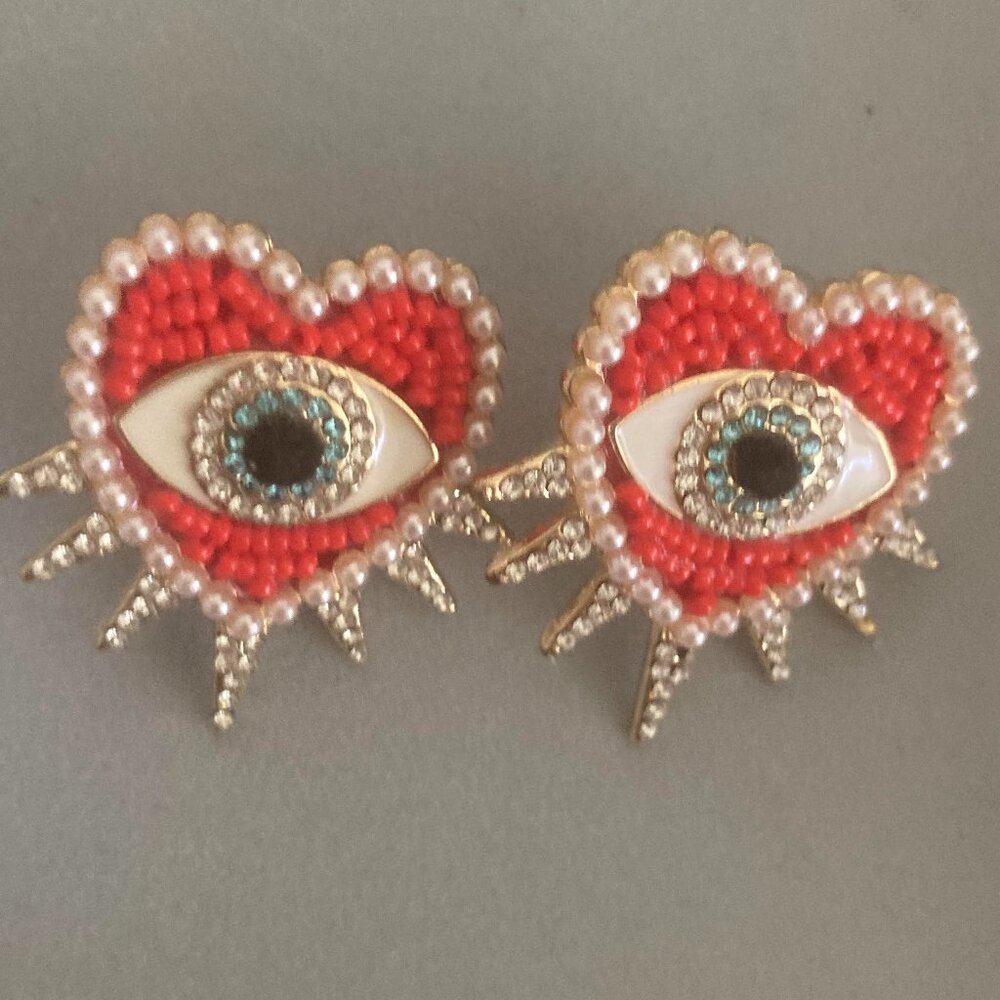 Baublebar Evil Eye Heart Shaped Earrings - New